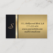 Carte De Visite Professionnel élégant luxe luxe vieil or voiture (Dos)