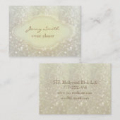 Carte De Visite Professionnel élégant luxe parties scintillant de  (Devant / Derrière)