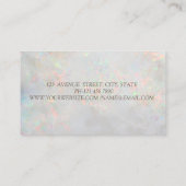 Carte De Visite Professionnel Élégant Maison Immobilier Agent Opal (Dos)