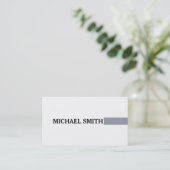 Carte De Visite Professionnel élégant Manatee Moderne Blanc clair (Debout devant)