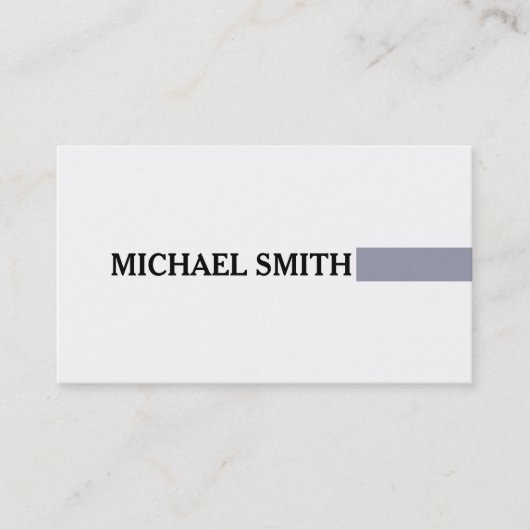 Carte De Visite Professionnel élégant Manatee Moderne Blanc clair (Devant)