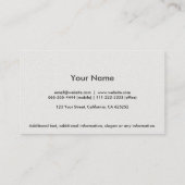 Carte De Visite Professionnel élégant métal argent hologramme (Dos)