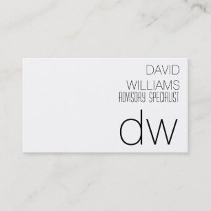 CARTE DE VISITE PROFESSIONNEL ÉLÉGANT MÉTAL BLANC