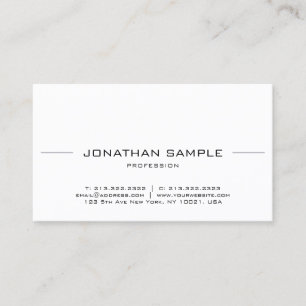 Carte De Visite Professionnel Élégant minimal moderne simple tenda