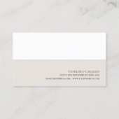 Carte De Visite Professionnel Élégant Modèle Moderne Simple (Dos)