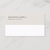 Carte De Visite Professionnel Élégant Modèle Moderne Simple (Devant)