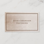 Carte De Visite Professionnel Élégant Moderne Beige Brown Affaires (Devant)