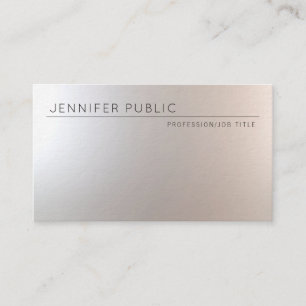 Carte De Visite Professionnel Élégant Moderne Charme Plaine Luxe