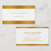 Carte De Visite Professionnel élégant moderne en métal de feuille (Devant / Derrière)