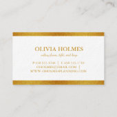 Carte De Visite Professionnel élégant moderne en métal de feuille (Dos)