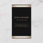 Carte De Visite Professionnel élégant moderne en métal de feuille (Dos)