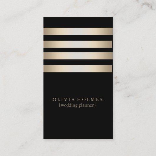 Carte De Visite Professionnel élégant moderne en métal de feuille (Devant)