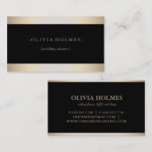 Carte De Visite Professionnel élégant moderne en métal de feuille (Devant / Derrière)