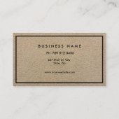 Carte De Visite Professionnel Élégant Moderne Monogramme Sable Bei (Dos)