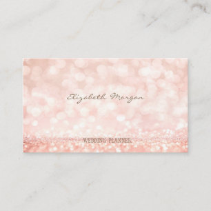 Carte De Visite Professionnel Élégant Moderne Paillettes Bokeh