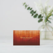 Carte De Visite Professionnel Élégant Moderne rustique rayé ombre (Debout devant)