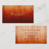 Carte De Visite Professionnel Élégant Moderne rustique rayé ombre (Devant / Derrière)