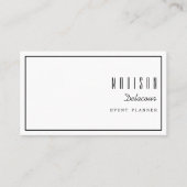 Carte De Visite Professionnel Élégant Moderne Script Simple Luxe (Devant)