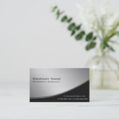 Carte De Visite Professionnel élégant moderne Silver Business (Debout devant)