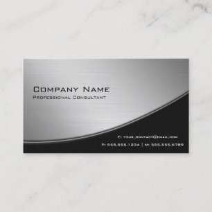 Carte De Visite Professionnel élégant moderne Silver Business