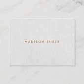 Carte De Visite Professionnel Élégant Moderne Simple Linge Gris (Devant)