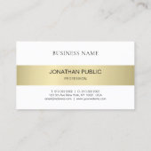 Carte De Visite Professionnel Élégant Moderne Simple Luxe (Dos)