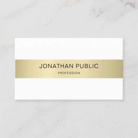 Carte De Visite Professionnel Élégant Moderne Simple Luxe (Devant)