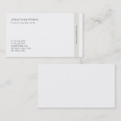Carte De Visite Professionnel Élégant Moderne Simple Plain (Devant / Derrière)