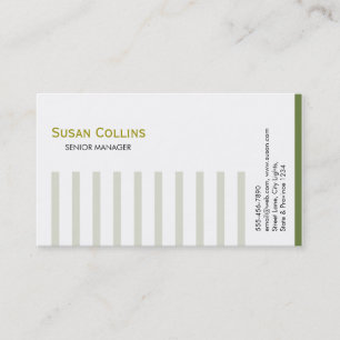 Carte De Visite Professionnel élégant moderne simple rayé