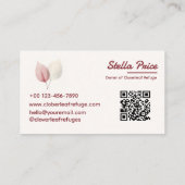 Carte De Visite Professionnel Élégant Nature Rose Beige Soin Simpl (Dos)