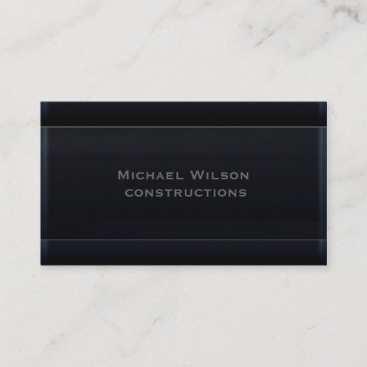 Carte De Visite Professionnel élégant noir (Devant)