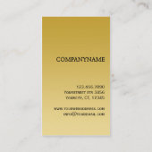 Carte de visite professionnel élégant Noir et Or (Dos)