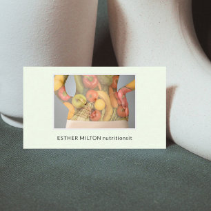 Carte De Visite Professionnel Élégant nutritionniste Santé aliment