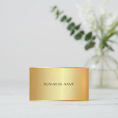 Carte De Visite Professionnel Élégant Or Moderne Or Or (Debout devant)