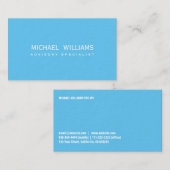 CARTE DE VISITE PROFESSIONNEL ÉLÉGANT PISCINE LOURDE CÉLESTE BLEUE (Devant / Derrière)