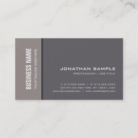 Carte De Visite Professionnel élégant Plain Premium Pearl Luxe (Devant)