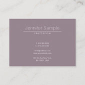 Carte De Visite Professionnel Élégant Propre Salon Moderne Plain L (Dos)