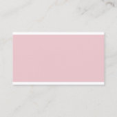 Carte De Visite Professionnel Élégant rose Moderne Design simple (Dos)