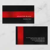 Carte De Visite Professionnel élégant rouge foncé gris moderne élé (Devant / Derrière)