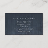 Carte De Visite Professionnel Elegant Rustique Metal Striped Ombre (Dos)