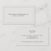 Carte De Visite Professionnel Élégant Simple Clair Beige clair (Devant / Derrière)