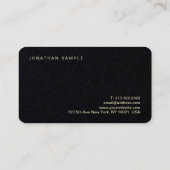 Carte De Visite Professionnel Élégant Simple Créatif Luxe (Dos)