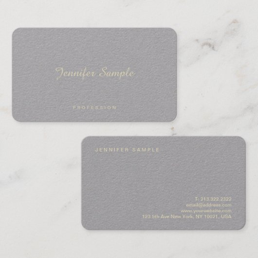 Carte De Visite Professionnel Élégant Simple Créatif Luxe (Devant / Derrière)