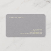Carte De Visite Professionnel Élégant Simple Créatif Luxe (Dos)