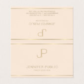 Carte De Visite Professionnel Élégant Simple Design Moderne Modèle (Extérieur déplié)