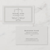 Carte De Visite Professionnel Élégant Simple Fond De Procureur (Devant / Derrière)