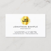 Carte De Visite Professionnel Élégant Simple Modèle Or Moderne (Dos)