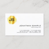 Carte De Visite Professionnel Élégant Simple Modèle Or Moderne B (Dos)