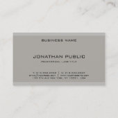 Carte De Visite Professionnel Élégant Simple Moderne Modèle design (Dos)