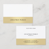 Carte De Visite Professionnel Élégant Simple Moderne Plain tendanc (Devant / Derrière)